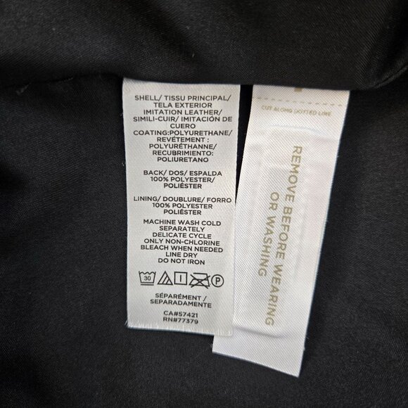 Ann Taylor Vegan Leather One Button Blazer Jacket Size 6 Petite - Picture 7 of 7